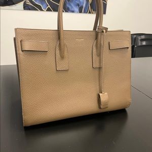 Saint Laurent Large 'sac De Jour' Style tan